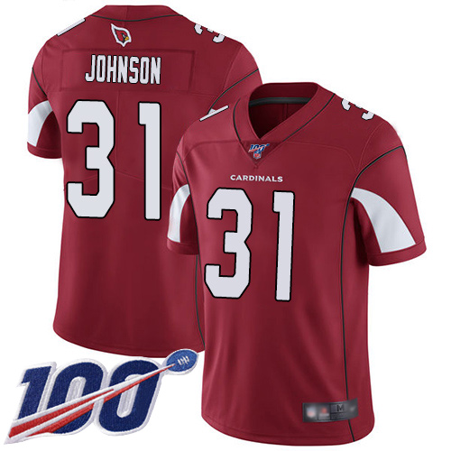 Arizona Cardinals Limited Red Men David Johnson Home Jersey NFL Football #31 100th Season Vapor Untouchable